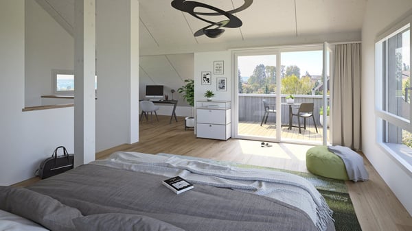 Urban im Grünen: 1.5-Zimmer-Neubauhaus freistehend in Holzbau 4