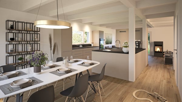 Urban im Grünen: 1.5-Zimmer-Neubauhaus freistehend in Holzbau 2