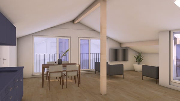 Neue 1.5-Zimmer-Dachwohnung mit Balkon in Winterthur 2