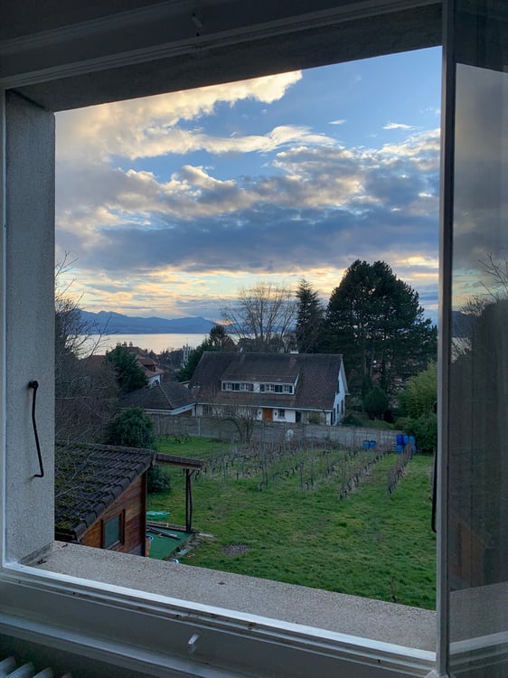 Chambre à Chailly Lausanne, vue lac 2