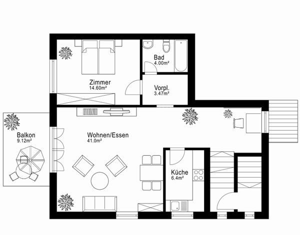 Grosse, gemütliche 1.5 Wohnung in Henggart 10