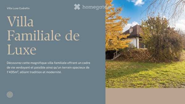 Magnifique villa familiale avec vue panoramique à Cudrefin