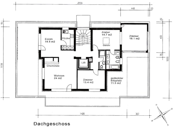 Attraktive 1-Zimmer Attika mit Panoramasicht und riesiger Terrasse 13