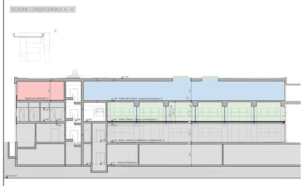 Affittiamo spazi da 300m2 a 1000 m2 ad uso servizi o uffici nel nuovo centro Piazza Saleggi 8