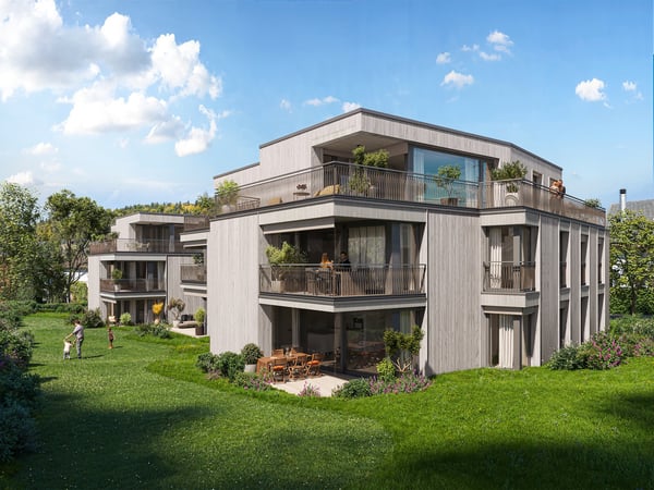 2.5 Zimmer Eigentumswohnung EG mit 17m2 Terrasse und 55m2 Garten-Sondernutzungszone 2