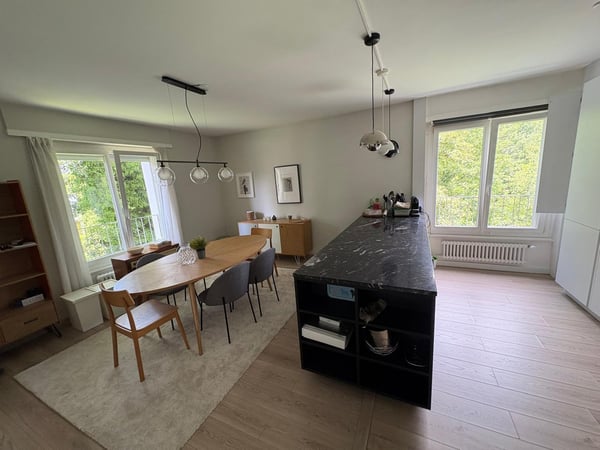 Moderne et lumineux 3,5 pièces meublé, avec balcons, à Pully 1
