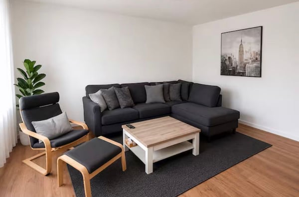 Möblierte 3-Zimmer-Wohnung mit Balkon in Birsfelden – ab sofort verfügbar 1