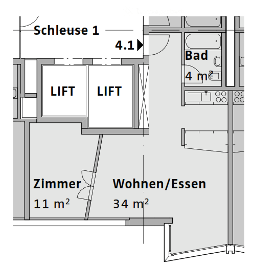 Fully furnished & equipped 2.5-room apartment in central Zug (long term) 6