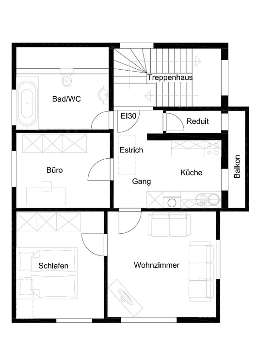 Attraktive 3.5-Zimmer-Dachwohnung an ruhiger Lage in Flums 6