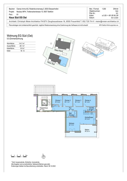Erstvermietung – Wohnen am Sonnenberg: Moderne 5.5-Zimmer-Wohnung mit grosser Aussenfläche 16