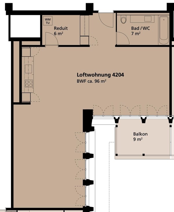 Stilvolle Loftwohnung in gepflegter und moderner Liegenschaft 5