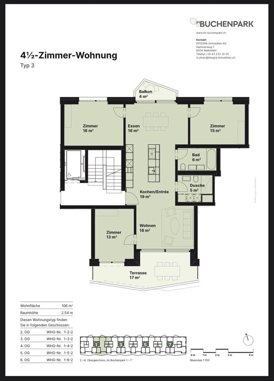 Moderne 4.5-Zimmer-Wohnung im Neubau «Im Buchenpark» in Wallisellen 2