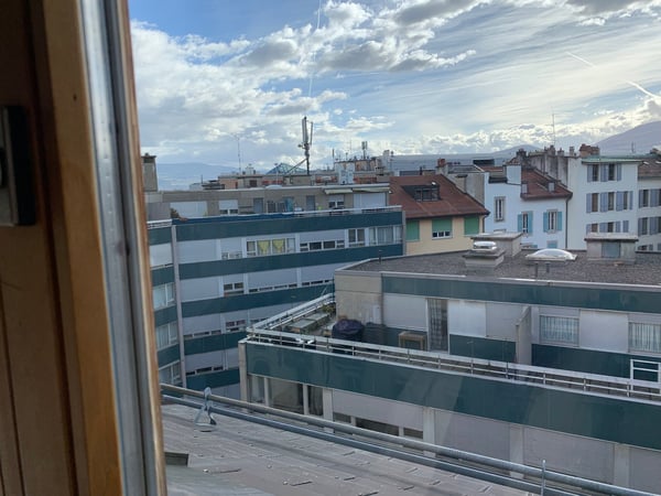 MAGNIFIQUE APPARTEMENT AVE CHARPENTE BOIS APPARENTE;  5.5 P. NON MEUBLE, CHEMINEE, JARDIN COMMUN 5