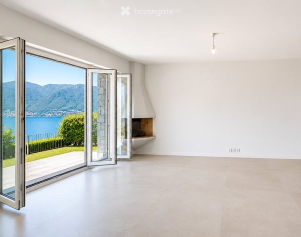Affittasi appartamento di 4.5 locali con giardino privato e spettacolare vista lago a Massagno