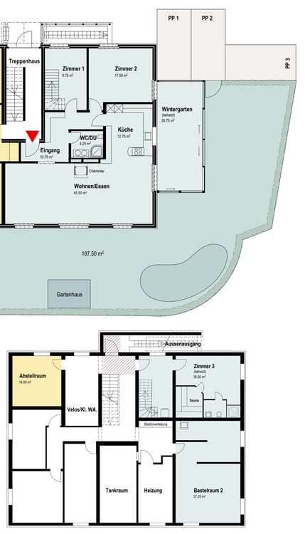 Exklusive 4.5-Zimmer-Gartenwohnung mit Wintergarten, Cheminée, Sauna & 3 Parkplätze 26