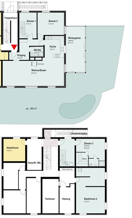 Exklusive 4.5-Zimmer-Gartenwohnung mit Wintergarten, Cheminée, Sauna & 3 Parkplätze 26