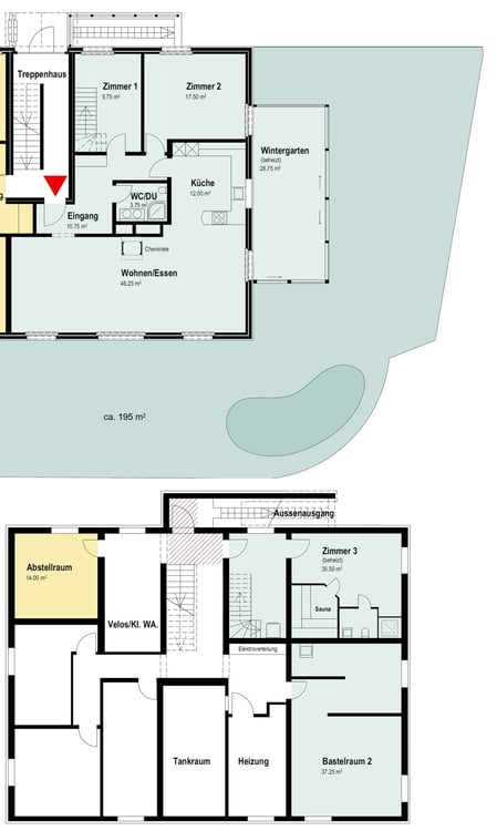 Exklusive 4.5-Zimmer-Gartenwohnung mit Wintergarten, Cheminée, Sauna & 3 Parkplätze 26