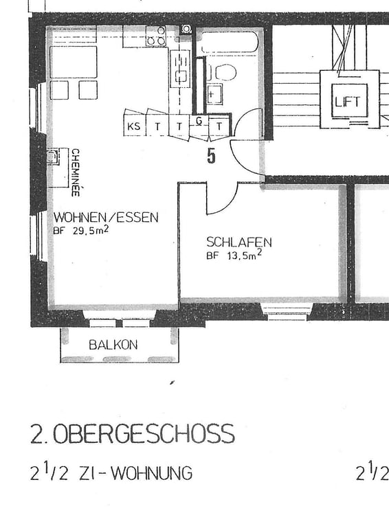Charmante 2.5 Zimmer Wohnung mit Cheminée, Balkon und eigener Waschküche im Seefeld 8