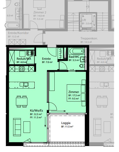 Top Lage und exklusive 2½-Zimmer Wohnung 12