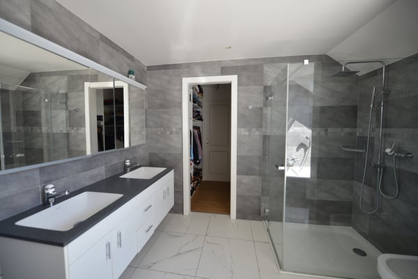 Somptueuse villa jumelée par le garage avec piscine, salle de cinéma et salle de sport à Tannay VD 14