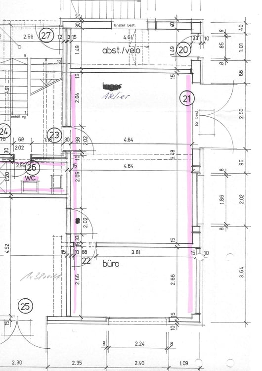Gewerberaum / Atelier an ruhiger Lage in Wettingen 2