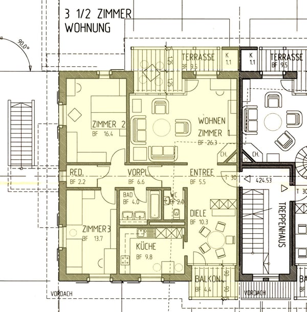 Charmante 3.5-Zimmer-Wohnung mit Balkone, Terrasse und Garage in Rafz 15