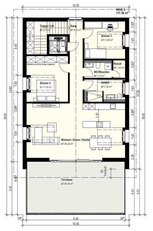 Grosszügige 3.5-Zimmer Neubau-Dachwohnung mit Tiefgarage und grosser Terrasse ab Oktober 2026 4