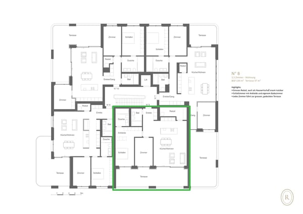 Rivage Bottighofen exklusive 3.5 Zimmer Wohnung mit grosser Terrasse 12