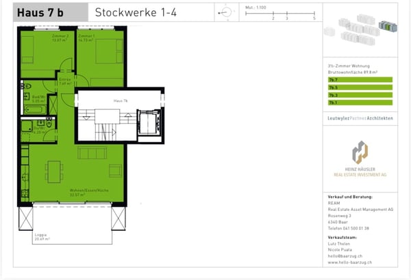 Helle 3.5-Zimmer-Wohnung mit Balkon und Garage in Baar 14