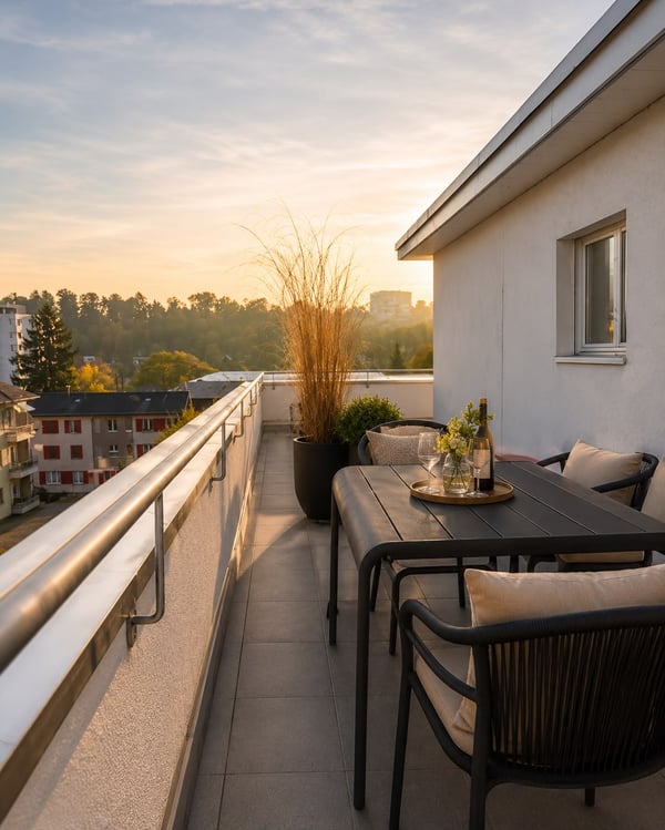 Grosse Terrasse und Panoramablick - stadtnah 13
