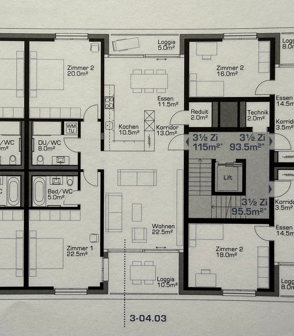Urbanes Wohnen am See. Moderne 3.5 Zimmer Wohnung mit grosszügigem Grundriss und 2 Loggias 5