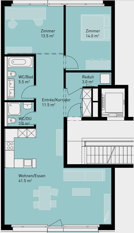 Helle 3.5-Zimmer-Wohnung mit Balkon und Minergie-Zertifizierung in Dübendorf 4