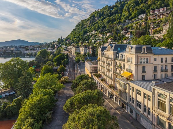 Studio meublé dans une résidence de prestige à Montreux Territet - Vue panoramique lac et montagnes 5