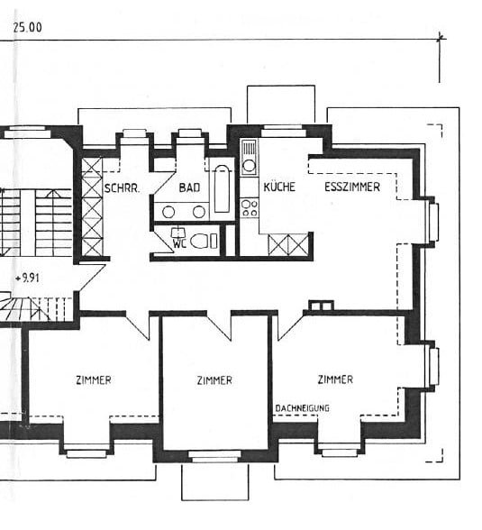Traumhaft ruhige 5.5 Zimmer-Dachwohnung mit zwei Balkonen – Nähe Klusplatz 5