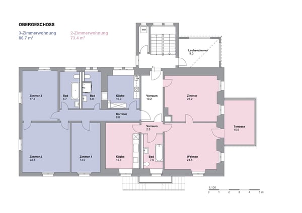Erstbezug in historischer Villa: 3.5-Zimmer, ideal auch für Wohngemeinschaft (2 Bäder) 10