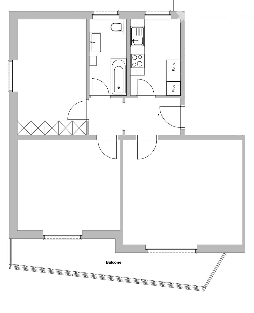 Living room, Kitchen, Bathroom, Bedroom, Balcony