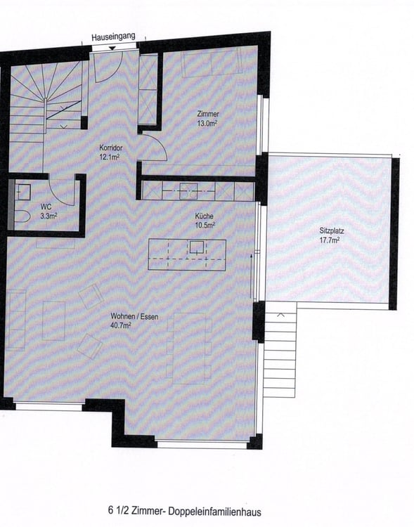 61/2 Doppeleinfamilienhaus (2017), Obfelden, naturnah 13