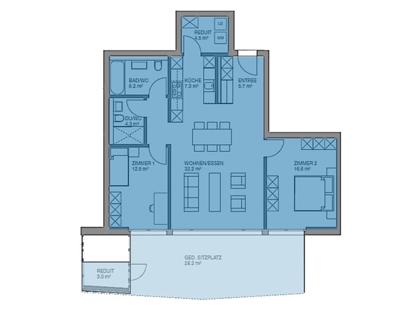 3.5-Zimmerwohnung mit grossem Aussenbereich 6
