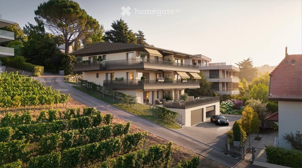Deux villas mitoyennes neuves d'exception avec vue lac et vignes à Pully 1