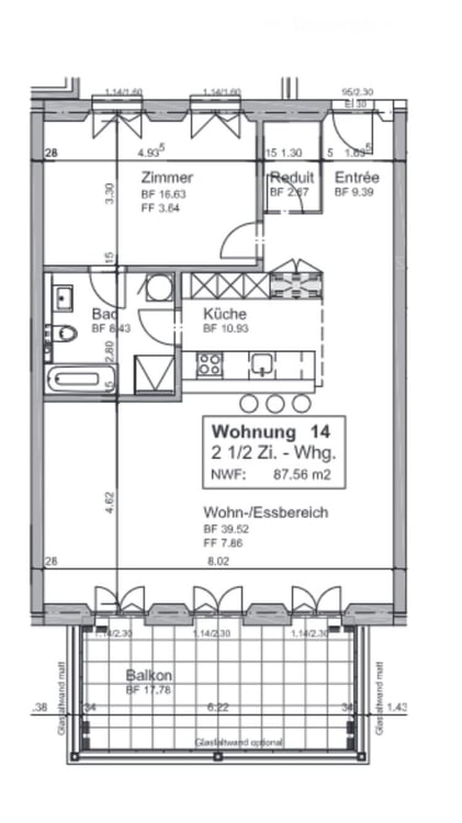 Exklusive 2.5-Zimmer-Wohnung mit Balkon und Pool 11
