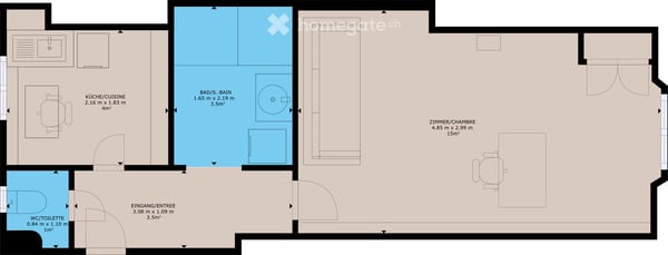 Charmante 1-Zimmer-Wohnung im eleganten 7. Arrondissement von Paris 17