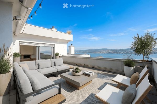 Exklusive 3.5-Zimmer-Terrassenwohnung mit Seeblick in Kilchberg 2