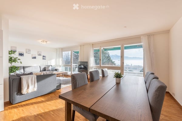 Appartement 4.5 pièces meublé/ Furnished 3 bedroom apartment with view Pully 1