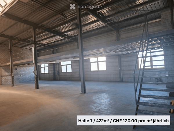 Industriefläche 422m² / 292m² zur Miete an der Frauenfelderstrasse in Münchwilen TG 2