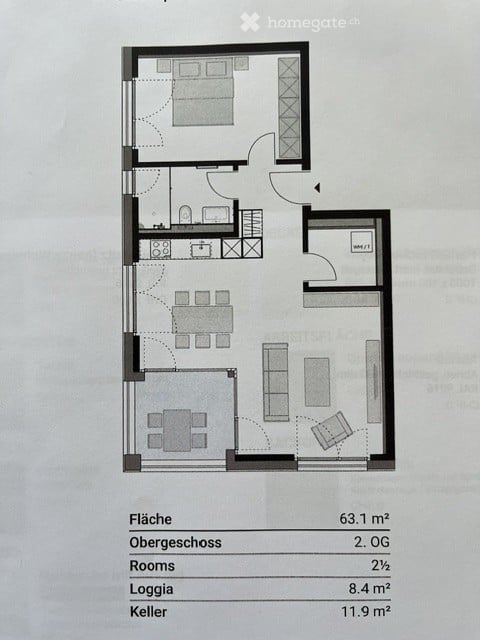 Erstbezug mit Eigentumsstandard – stilvolle 2.5-Zimmer-Wohnung an top Lage in Suhr 6