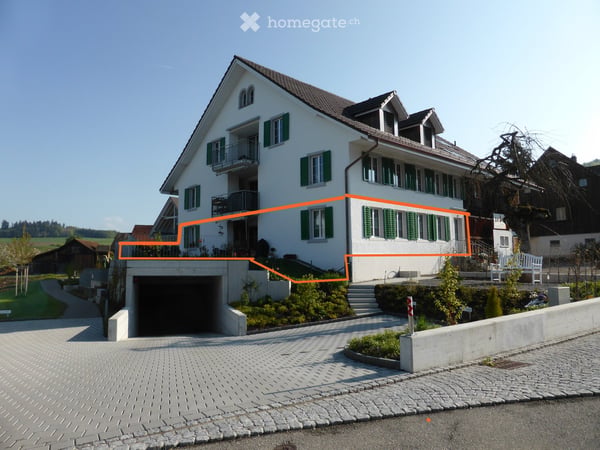 So schön kann wohnen sein, 124m² grosse 3,5 Zi- Wohnung zur Vermietung 1
