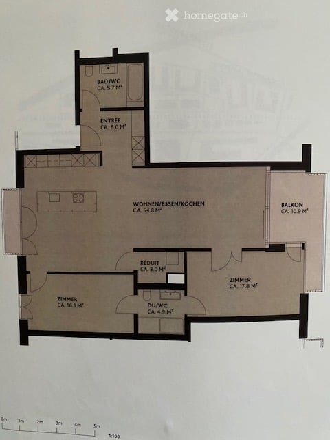 Modern and bright furnished 3.5-Room Apartment with Balcony in Zürich Manegg 3