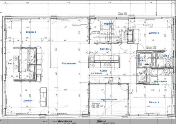 Exklusive 5.5-Zimmer-Wohnung über die ganze Etage im Privatpark 7