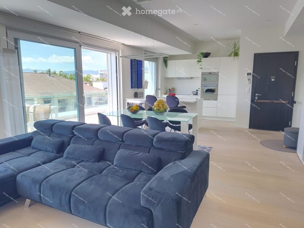 Magnifique appartement attique de 5 pièces avec vue panoramique – Quartier des nations, Genève 1