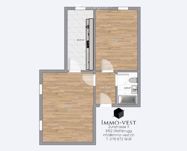 Helle, renovierte 2.5-Zimmer-Wohnung mit Bergsicht in Nesslau 7
